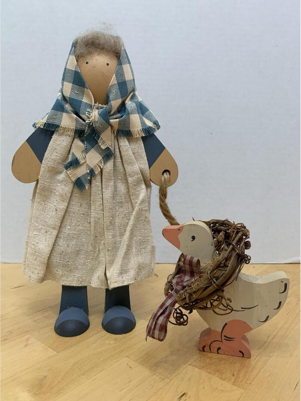 Lizzie High & Goose  Ladie & Friends Vintage Dolls 1985 Handcrafted Folk Art